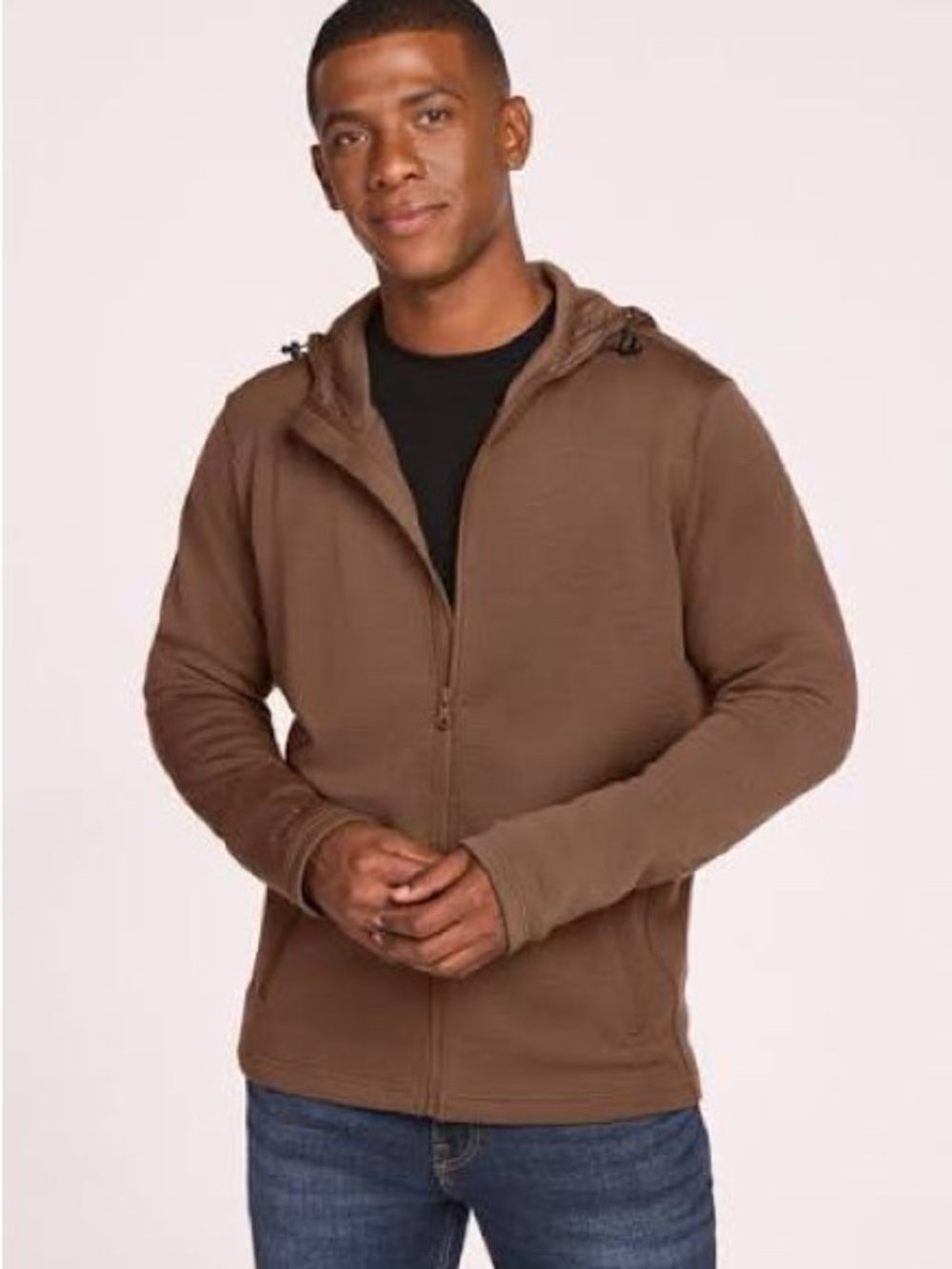 NEW GRIZZLY Bourbon Oak Hoodie Jacket Woolx Sweater 95% Merino Men’s Brown